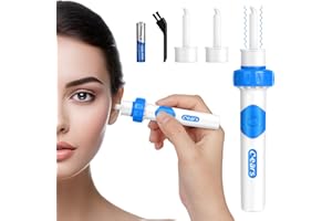 BUTBU Rimuovi la cera dell'orecchia, Pulisci Orecchie Elettrico, Di Cerume, kit di rimozione della cera dell'orecchio, 2 testine di ricambio, per Adulti, Bambini