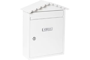 Arregui besök utomhus brevlåda (stål, 360 x 300 x 110 mm) 360 x 300 x 110 mm Vitt