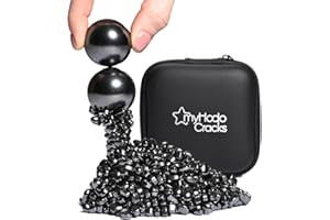 myHodo Crack Magnets Bundle | 2x Sfere Magnetiche Extra Forti (33mm) & 550+ Pietre Magnetiche (5-7mm) | Fidget Magnet Toy | Gioco Magnetico per ASMR & Relax | Giocattolo Antistress | Aiuto per ADHD