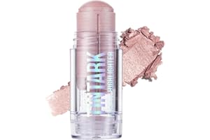 TINTARK Cream Highlighter Makeup Stick, Glow Face Highlighters Makeup, Suit for Cheeks, Body, Eyeshadow, Silver Light Pink Rose Gold Purple Champagne, Vegan, Talc Free (02)