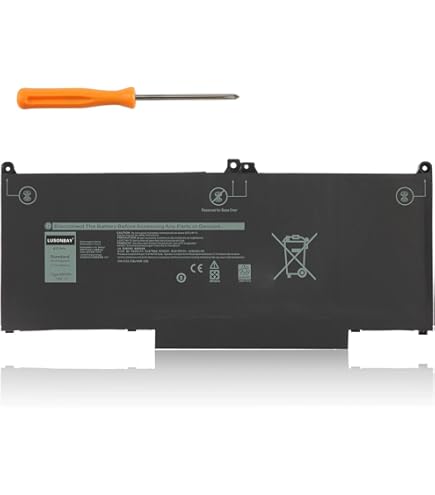 KXRSII MXV9V Laptop Akku für Dell Latitude 5300 5310 7300 7400 Latitude 5300 2-in-1 Latitude 5310 2-in-1 Inspiron 7300 2-in-1 Inspiron 7306 2-in-1 Schwarz 5VC2M 829MX P96G P97G P99G P100G 7.6V 60Wh