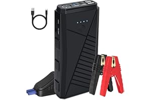 Avviatore Batteria Auto,YONGPOW Avviatore Emergenza per Auto/Moto Jump Starter, Booster Avviamento Auto Power Bank con e Torcia LED,Porta USB da per Smartphone (2000A 12V)