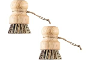 LANDSCAPE LIGHTS2K 2 Pièces Brosse À Vaisselle en Bambou Brosse À Vaisselle en Bois Bois, Résistant pour Nettoyer La Vaisselle, Les Casseroles, Les Légumes, Les Éviers, Les Fours