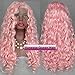 Produktbild Vanessa Queen Synthetic Lace Front Wigs Cosplay Pink Long Curly Wig Heat Resistant Big Wavy Hair Half Wig for Women 22-24 Inch