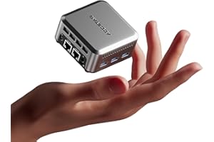 ‎AOOSTAR AOOSTAR Mini PC Desktop Computer, N1 PRO Twin Lake N150 Mini PC(bis zu 3,6 GHz), 12GB LPDDR5(4800 MHz) RAM 512GB SSD Mini Desktop PC 4K 3-Display HD+DP/3*USB3.2/Type C/2 * 2,5G LAN für Zuhause/Büro