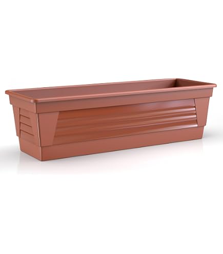 blumenkasten holz zum aufhängen Brauner Holz-Blumenkasten mit Seilgriff – rustikaler Pflanzkasten für  Balkon & Garten / Dekorativer Holzkasten für Kräuter & Blumen / H online  kaufen