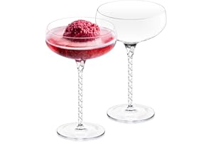 WILMAX ENGLAND Wilmax Bicchieri da champagne, set da 2-300 ml - Bicchieri da bere per matrimoni, feste, compleanni - Coppe da champagne - Bicchieri da vino spumante - Flûte per Prosecco