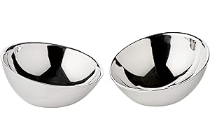 EDZARD Juego de 2 bols de Postre Asti, acero Inoxidable Pulido a Espejo, diametro 9 cm