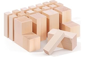 XREE 24Pcs Basswood Carving Blocks,3 Sizes Whittling Wood Basswood Blocks Wood Carving Kit for Beginners Kids and Adults