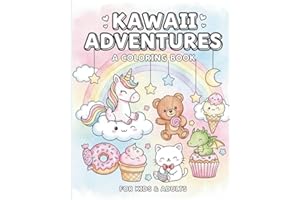 Kawaii Coloring Book: Cute Pastel Animals, Unicorns & Chibi Objects: 40 Twin Pages (Colored + Line Art). Pastel Kawaii Coloring Book with Cute Animals, Unicorns & Chibi Objects for Kids & Adults
