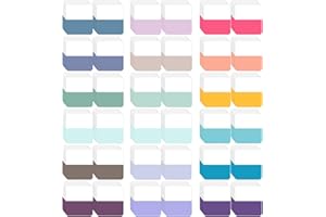 Gjinxi 360 Stück Kleberegisterkarten Tab Marker, Seitenmarker Haftstreifen Index Tabs Page Marker Klebezettel Selbstklebend Tabs Haftnotizen für Büro, Dokumente, Bücher, Tagebuch, Ordner