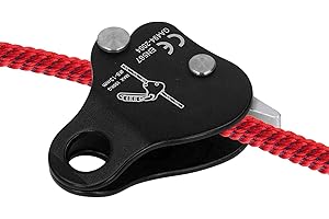 HERCHR Bloqueur de Corde d'escalade, Descendeur D'arrêt Autobloquant 8-13mm Bloqueur Corde d'escalade Anneau Rappel Sauvetage Matériel d'escalade pour L'arboriste d'alpinisme d'escalade