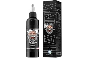 HAWINK Tatuaje Color Negro Botellas de 120 ml Tinta Negra Puro Accesorios Profesionales para Tatuajes Tinta TI203DE-120-001