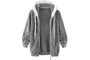 GENERIC Veste Polaire Femme Manteau Femme Hiver avec Poche Zippé Polaire Veste Polaire Femme Grande Taille Veste Sport Femme Manche Longue Veste Polaire Femme avec Capuche Oreilles