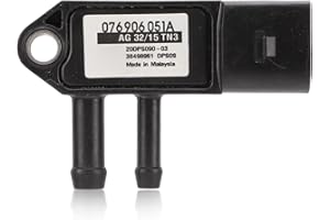 AQXREIGHT Czujnik Ciśnienia, DPF Czujnik Ciśnienia Różnicowego 3 Złącze Pinowe 076906051A Zamiennik dla S4 S6