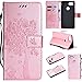 Price comparison product image NOMO Google Pixel 2 XL Case,Pixel 2 XL Wallet Case,Google Pixel 2 XL Flip Case PU Leather Emboss Tree Cat Flowers Folio Magnetic Kickstand Cover with Card Slots for Google Pixel 2 XL Rose Gold