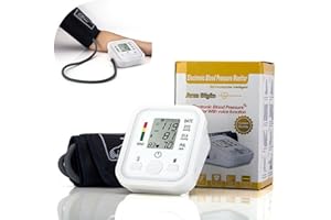 SBZ Blood Pressure Monitors BIHS Approved UK Upper Arm Blood Pressure Machine for Home Use, Automatic Heart Rate Monitor & BP Cuff Kit with Cuff 22-32cm, Large LCD Display (White)
