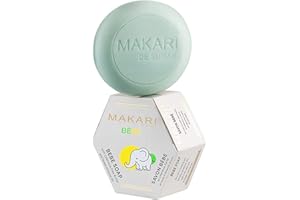 Savon Makari pour Bébé 5.4oz - Barre de bain apaisant, nettoyant pour enfants avec un beurre de karité hydratant et doux, ingrédients botaniques non irritants - hydrate, adoucit, guérit et protège
