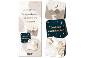 ‎LEBENSKOMPASS Lebenskompass® Magnetische Lesezeichen - elegante Magnetlesezeichen mit stilvollen Designs und Goldprägung - Lesezeichen magnetisch ideal für Bücher