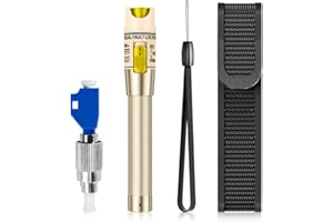 CIMSFCOR Optischer Fehlersucher 100 mW, Glasfaserkabeltester, Messgerät mit 2,5 mm Universal-Schnittstelle, Adapt FC/ST/SC, für Glasfasernetzwerkkabel-Test