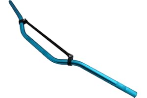 ALCHEMY PARTS Universal 22mm 7/8" Motorcycle Handlebars with Cross Brace Bar | Motocross, Streetfighter, Supermoto, Enduro | Blue
