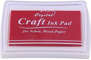YPSelected Craft Ink Pad Inkpad for Paper Wood Fabric 15 Colors Available for Rubber Stamps (Red)