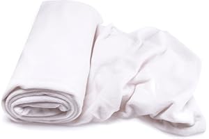 ORIENT FASHION Materiale Minkee liscio, Maglieria felpata a pelo corto, 50 x 160 cm (Bianco)