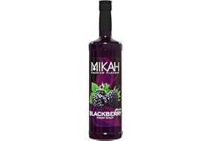 Mikah - Premium Flavors - Blackberry (Mora) | Sciroppo Per Drink e Dessert | Uso Professionale | 1 Litro (1000ml)