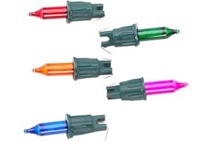 Christmas Concepts® Pack of 5 Multi-Colour Push in Spare Bulbs - 5V 0.14A - Replacement Bulbs, No24-CC