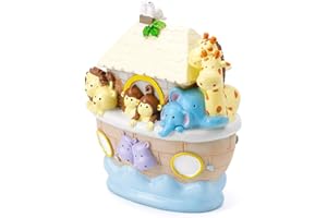Mousehouse Gifts - Noah's Ark Safari Themed Piggy Bank, Charming Animal Money Box for Children's Savings