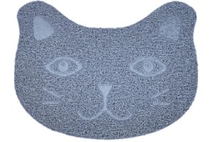 ULALAZA Cat Litter Mat Pet Rugs PVC Waterproof Pad Small Dogs and Rabbits Water Bowl Placemat Feeding Pad Cushion Bathroom Floor Carpet (30 x 40 cm)