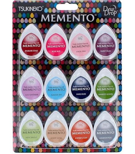 Tsukineko VersaMagic Dew Drop – Set D’Encre 4 Couleurs Beach Party – Encre Pigmentée Craie Mate