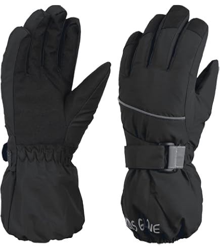 Gants D'Hiver Imperméables Enfants 4-12 Ans - Gants Ski Polaire Thermiques, Antidérapants, Coupe-Vent - Filles Et Garçons