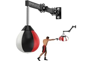 IMAYCC Speed Bag Boxing, Wall Mount Height Adjustable & Fold Speed Balls, Reflex Bag, Stress Relief Boxing Equipment Gifts for Men, Adults Teens and Kids,Fits Home Gym Workout