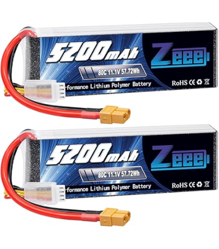 アンプ Seeey Zeee 2s bateria lipo 5200 mAh, 7,4 V, 80C, RC, ze złączem