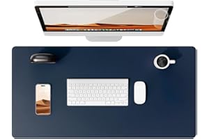 Kimroxi Non-Slip Desk Pad 90 * 40cm Waterproof PVC Leather Desk/Table Protector Ultra Thin Large Mouse Pad Easy Clean Laptop Mat Desk Writing Mat Multi Functional Mouse Pad for Office Home School