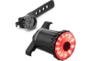 ‎ROCKBROS ROCKBROS Inteligentne Światło Tylne Roweru, 7 Trybów Światła, Kąt świecenia 180°, Długie Godziny Pracy, Lekkie, Łatwy w Montażu, Uniwersalne, Dobry Wybór na Prezenty Urodzinowe i Prezenty Świąteczne