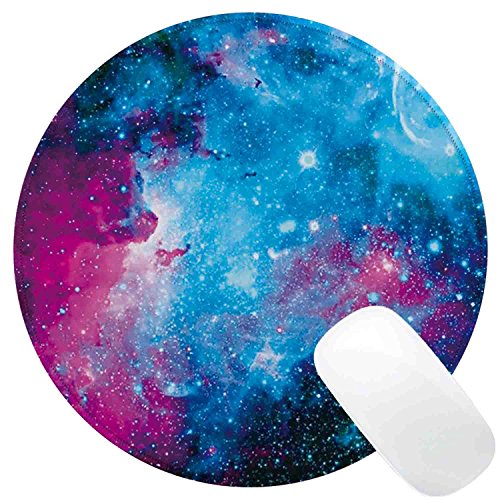 iVoler Runde Gaming und Office Mauspad -Textur (310x310x3mm) Wasserdicht Mousepad Rutschfest und Präzise Speed Pad Rubber Base mit Anti-Rutsch-Funktion für Computer, PC und Laptop - Galaxy Customized iVoler Runde Gaming und Office Mauspad -Textur (310x310x3mm) Wasserdicht Mousepad Rutschfest und Präzise Speed Pad Rubber Base mit Anti-Rutsch-Funktion für Computer, PC und Laptop - Galaxy Customized