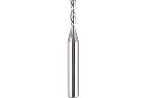 SpeTool Router Bits 1/4 Inch Shank Spiral Router Bit Down Cut 1/8 Inch Cutting Diameter End Mill 1/2 Inch Cutting Length HRC55 Solid Carbide CNC Router Bits for Wood Carving Woodworking