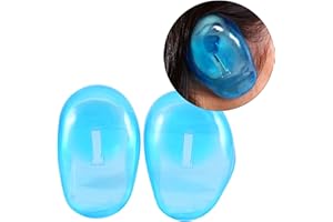 TMISHION Friseur Ohrenschutz, 2 Stück Blue Ear Cover Shield Anti-Flecken-Kunststoffschutz schützt Ohrenschützer vor dem Farbstoff, für Friseurläden und DIY Haarfarbe Ohrenschützer