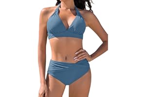 Nadeer Bikinis Mujer Push Up Cuello en V Traje de Baño de Dos Piezas Sexy Halter Conjunto de Bikini Ropa de Playa Verano Piscina Bikini Set