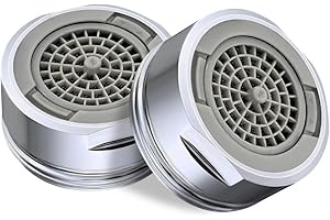 HAPPUP 2 Stück Strahlregler M24 aus Messing, Einstellbarer Wasseraustrittswinkel Wasserhahn Aufsatz, Abnehmbares Reinigungs Filter Sieb, für Wasserhähne, Geräuscharmes Wasser Blasenwasser