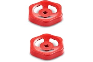 Ganter Normelemente, Blechhandrad, Ventilrad, Ventilgriff, Absperrventil, 2 Stück, GN 227.6-ST-70-V7-RT, Durchmesser 70mm, Vierkant V7