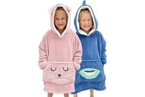 The Big Softy Kids Oversized Hoodie - Blanket Hoodie for Kids 4-10 yrs – Cute Animal Snuggle Hoodie Kids – Soft & Warm Oversized Blanket Hoodie Kids - Hooded Blanket Kids – Girls & Boys