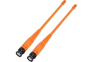 HYS Antenne BNC HT, 144/440 MHz double bande à gain élevé pour radio Jambon ICOM IC-V9 Motorola HT440 CP500 Uniden Bearcat Whistler VHF/UHF Ham Radio (lot de 2)