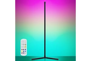YOSION RGB LED Stehlampe, Eckstehlampe Musik Sync Farbwechsel Dimmbar für das Wohnzimmer, Spielzimmer, Schlafzimmer, Party - 145CM