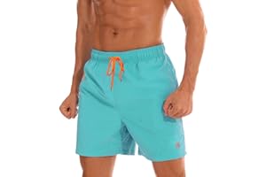 JustSun Bañador Hombre Secado Rápido Traje de Baño con Forro de Malla