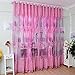 Youpin 2pcs Luxurious Voile Curtains 1mx2.5m Upscale Jacquard Yarn Curtains Tulle for Door Window Decor (Pink)