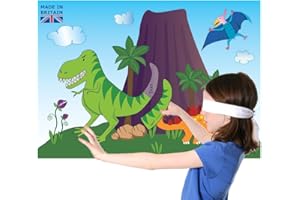 Lello & Monkey Pin The Tail on The Dinosaur Kids Party Game