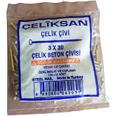 &Ccedil;eliksan 3x30 Beton &Ccedil;elik &Ccedil;ivi Sarı (3 L&uuml;k Beton &Ccedil;ivisi) 100 Adet